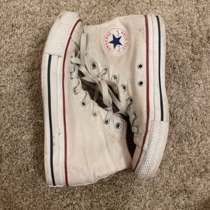 White high top Converse Size 5.5